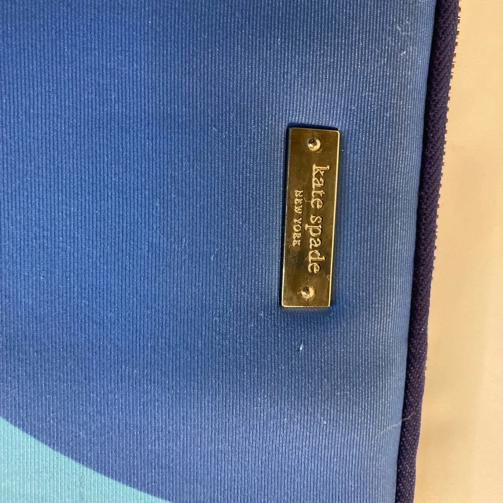 Kate Spade Blue Circle Laptop Holder Case Bag 10” x 13”